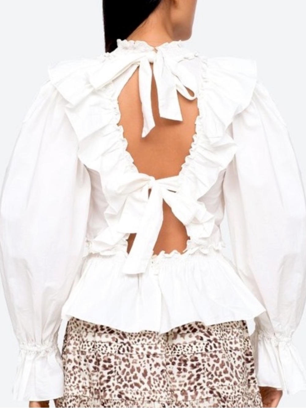 Sea NY Gaia Backless Ruffled Top